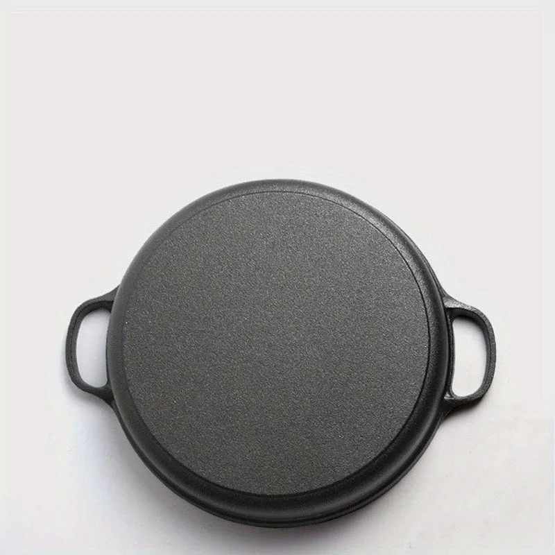 1pc Thickened Cast Iron Frying Pan - Heavy-Duty, Non-Stick, Induction Ready, Gas Stove Compatible, Old-Fashioned Household Essential - Durable, Heat-Resistant, Easy to Clean, Suitable for Various Cooking Methods