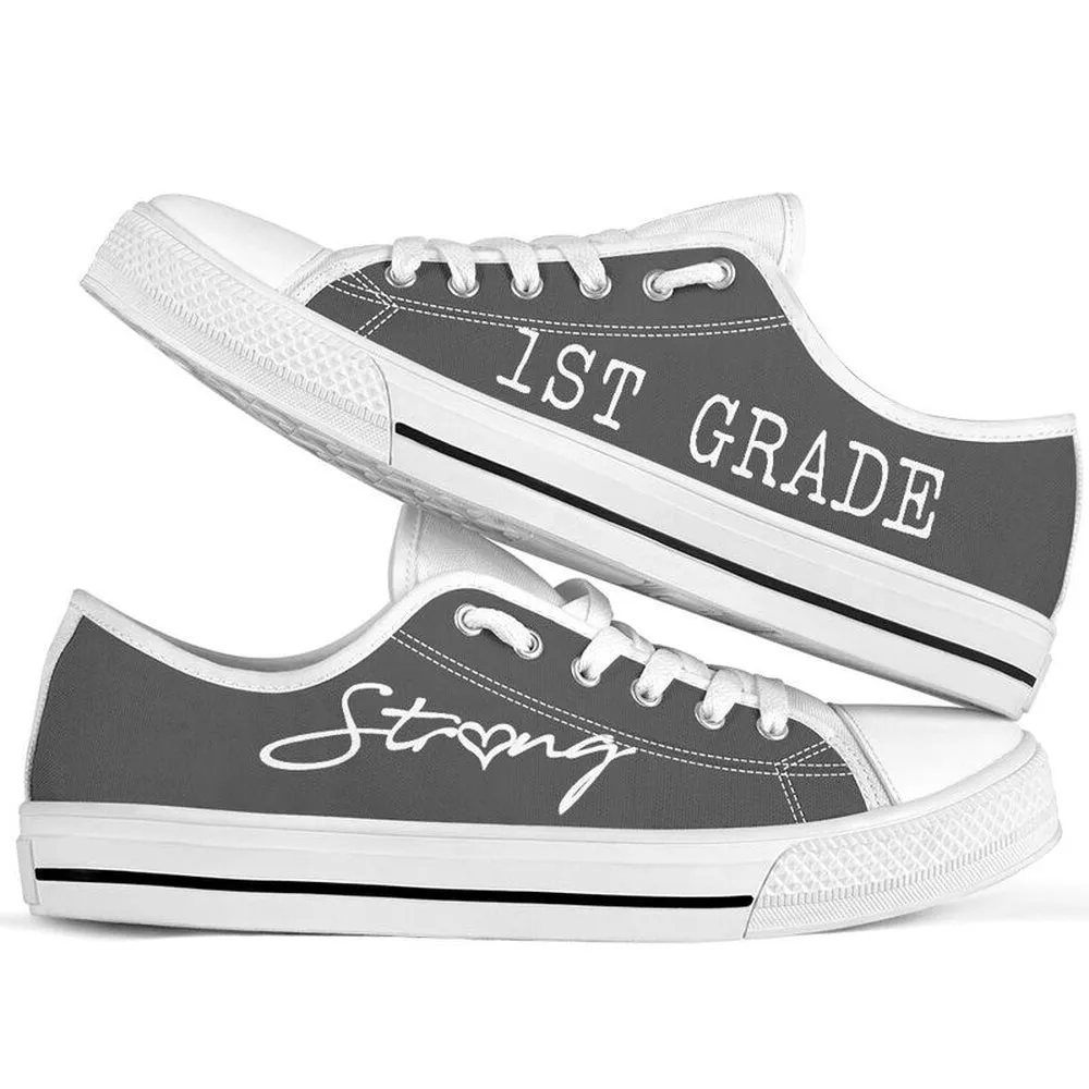 1St Grade All Gray Shoes, Teacher Shoes, Low Top Sneakers