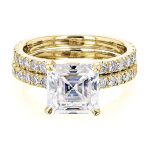 2.2ct Asscher Moissanite Bridal Set