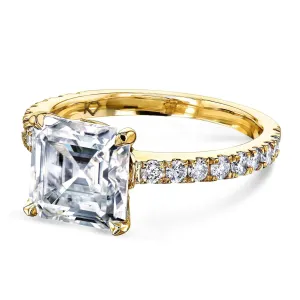 2.2ct Asscher Moissanite Ring