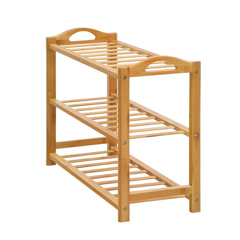 3-Tier Bamboo Shoe Rack, Non-Toxic, 15-Pair Storage - Artiss