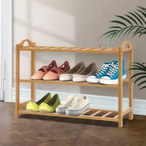 3-Tier Bamboo Shoe Rack, Non-Toxic, 15-Pair Storage - Artiss