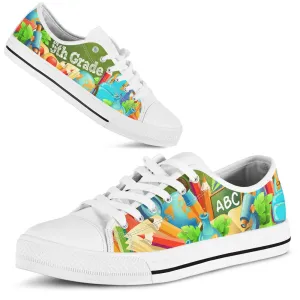 5Th Grade Abc 3D Low Top Shoes, Teacher Shoes, Low Top Sneakers