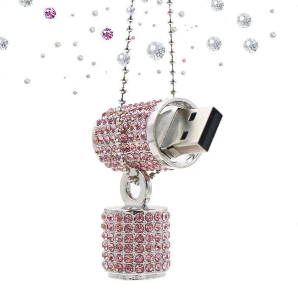 8G Crystal Encrusted USB Flash Drive Memory Stick