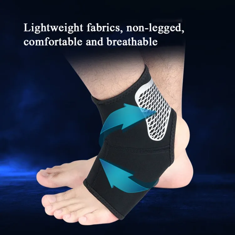 A Pair Sports Ankle Support Compression Ankle Socks Outdoor Basketball Football Mountaineering Protective Gear, Size: S(Black)