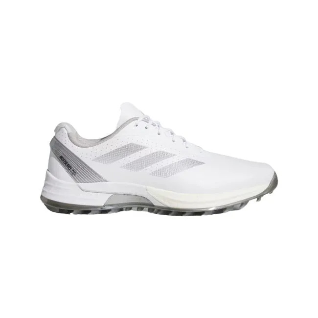 Adidas Men's Adizero ZG Spikeless Golf Shoes - White/Grey/Silver