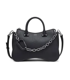 Adria Satchel Black/Gunmetal