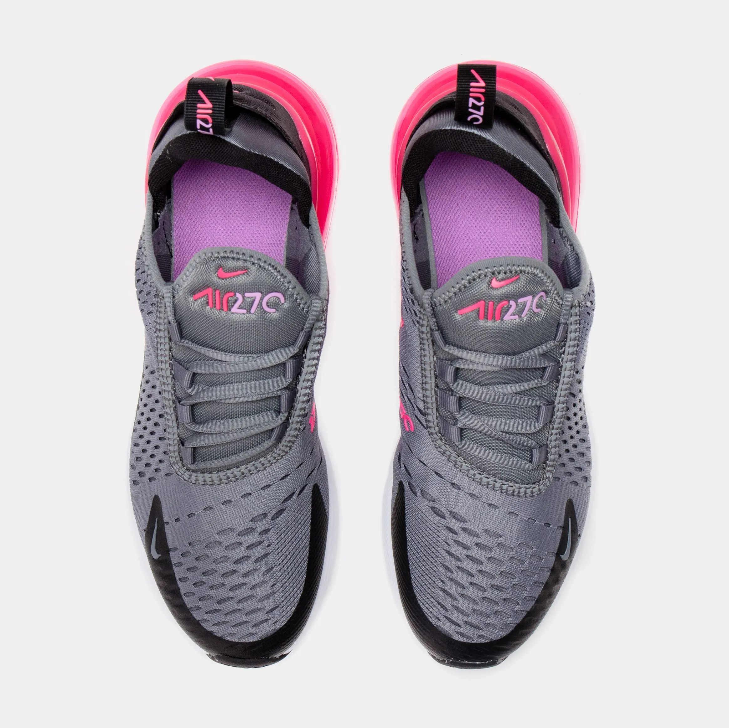 Air Max 270 Grade School Lifestyle Shoes (Grey/Pink)