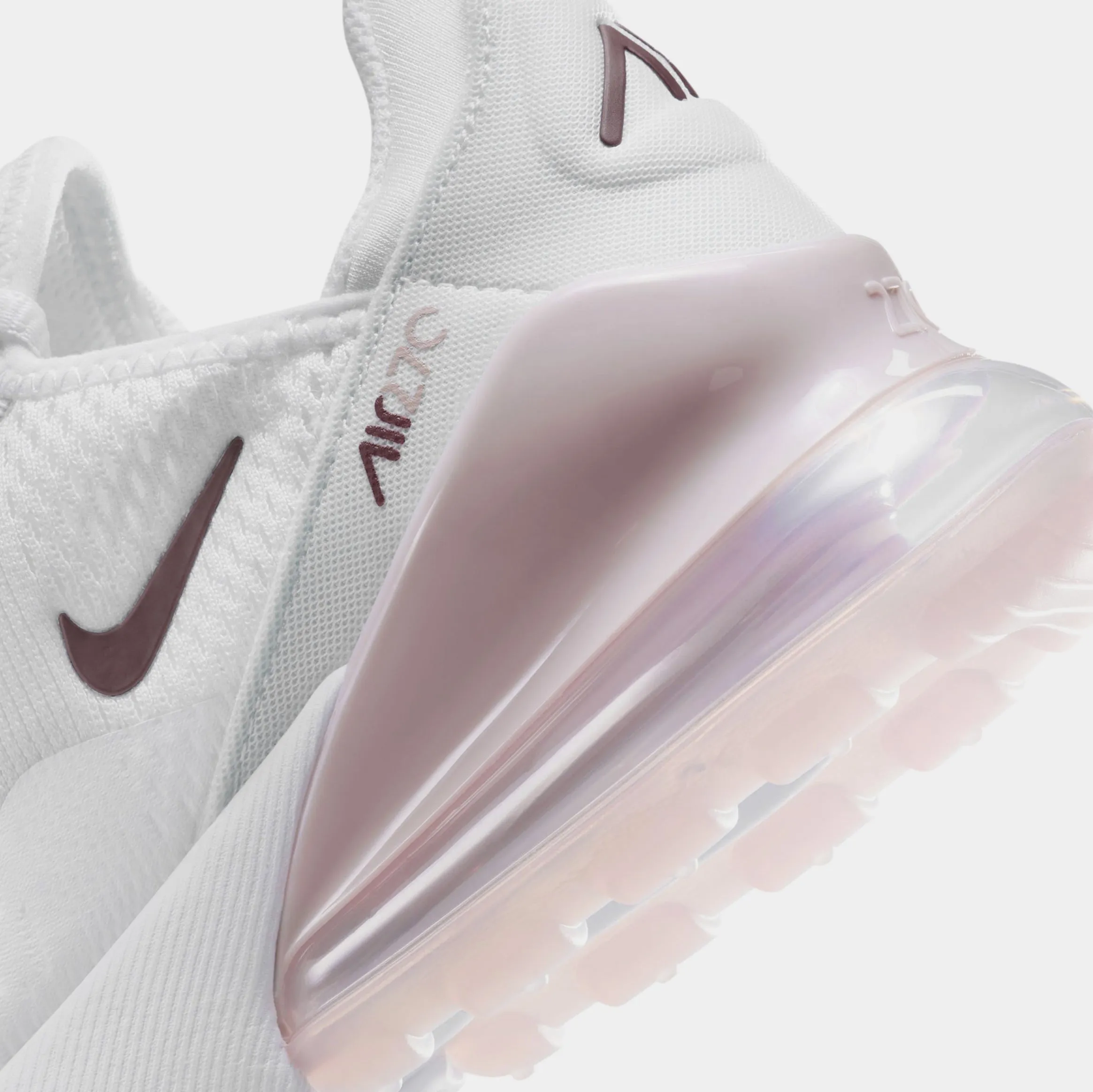 Air Max 270 Grade School Lifestyle Shoes (White/Platinum Violet)