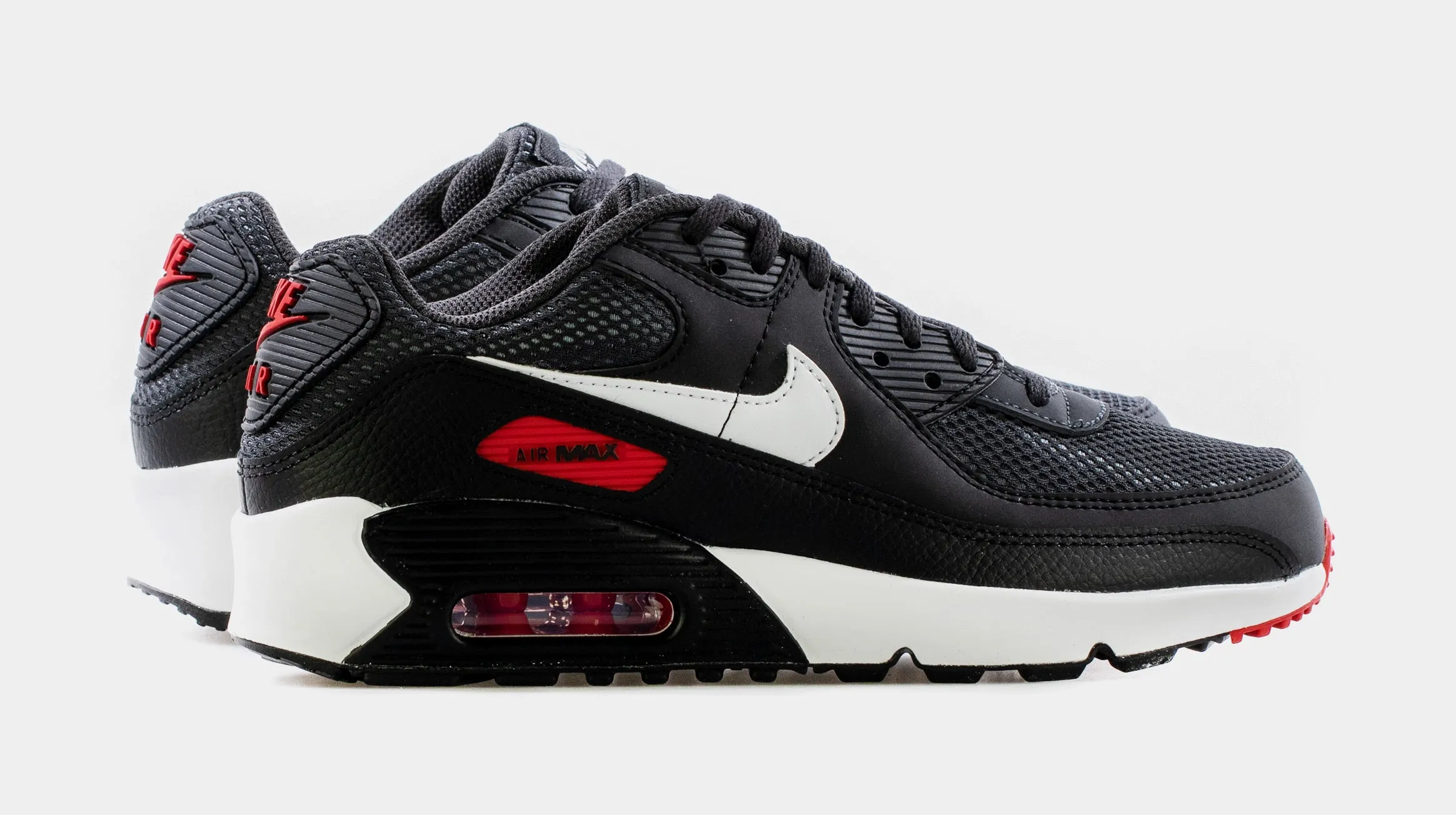 Air Max 90 Grade School Lifestyle Shoe (Black/Red)