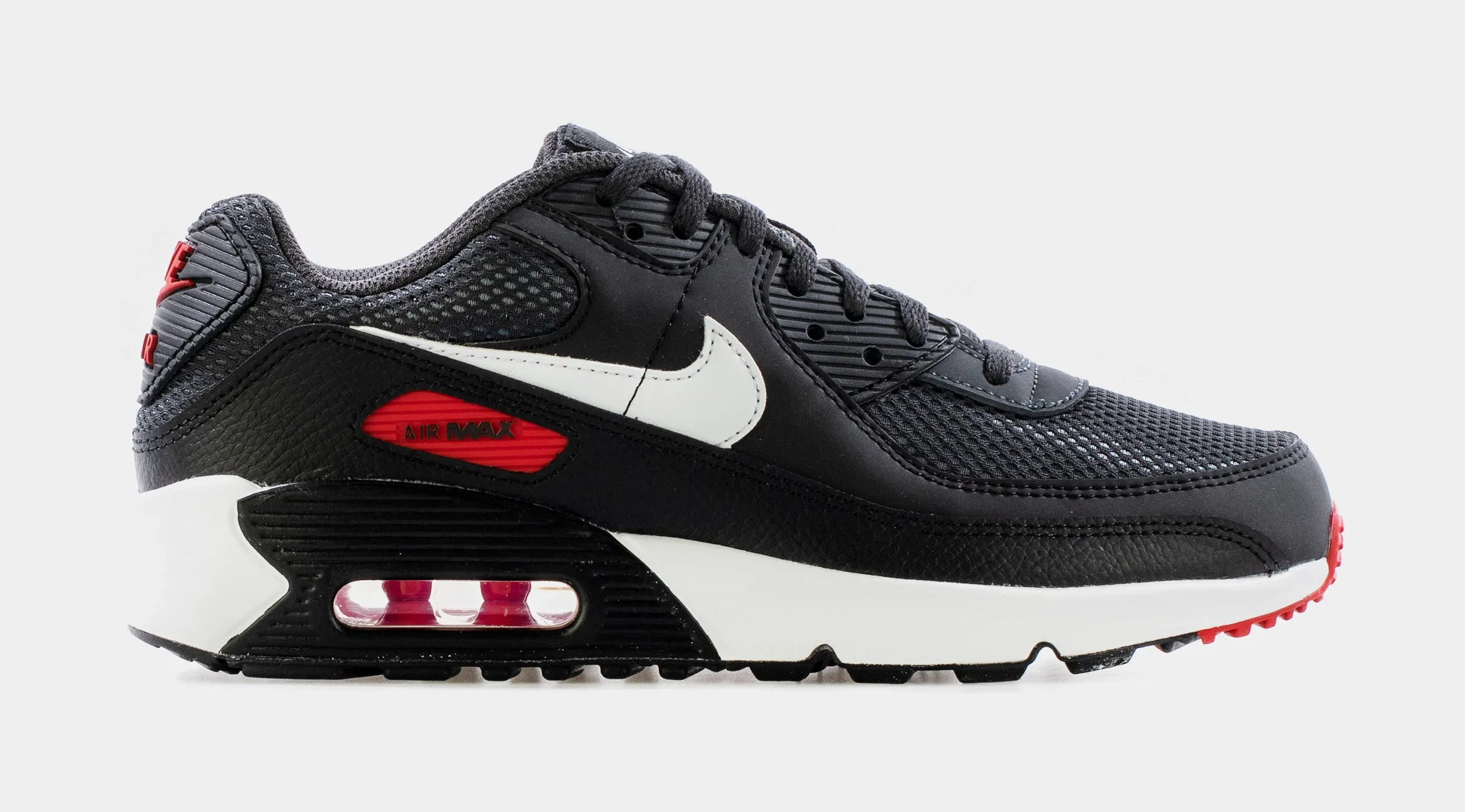 Air Max 90 Grade School Lifestyle Shoe (Black/Red)