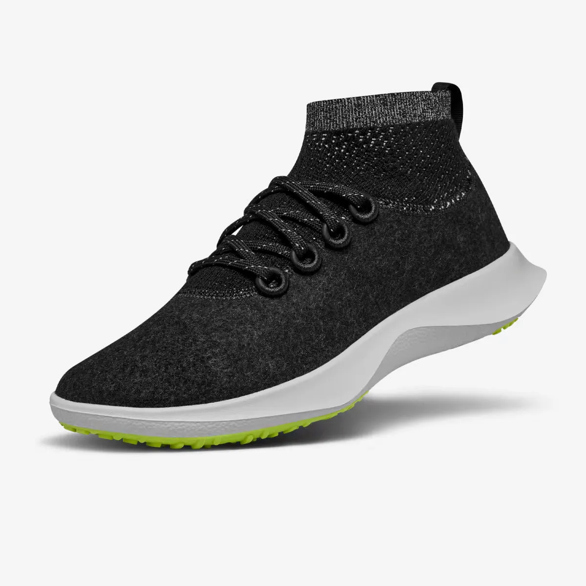 Allbirds Wool Dasher Mizzles - Mid- LIMITED EDITION: Natural Black (White Sole)