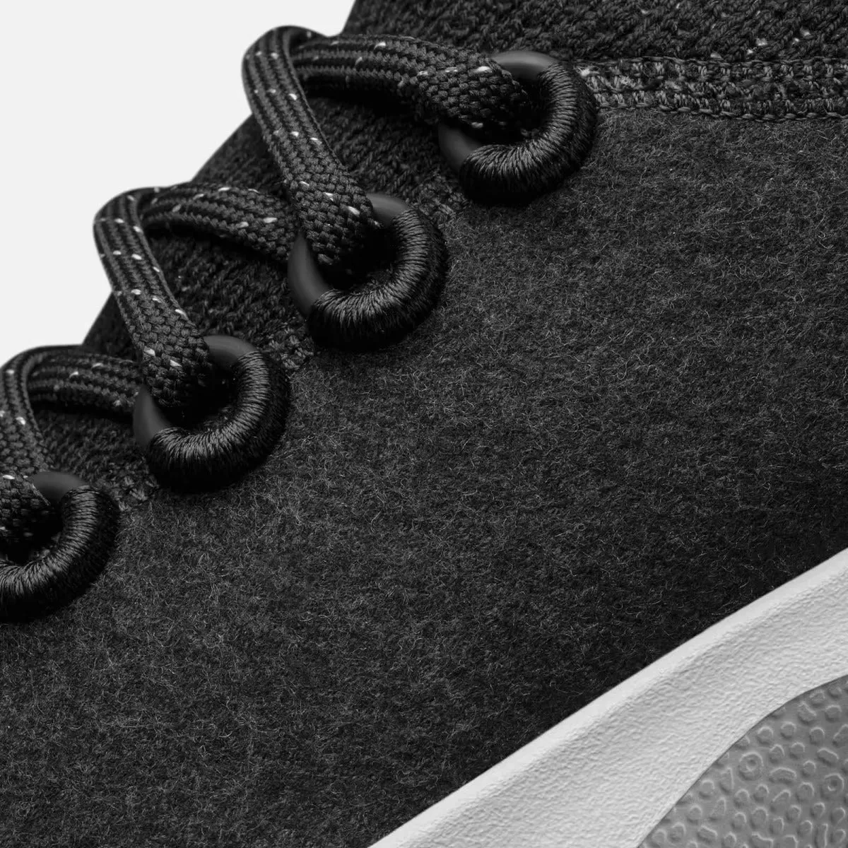 Allbirds Wool Dasher Mizzles - Mid- LIMITED EDITION: Natural Black (White Sole)