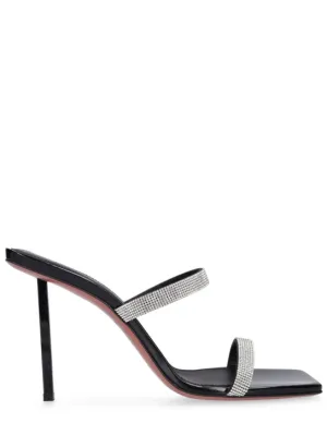 Amina Muaddi   95mm Rih patent leather sandals 