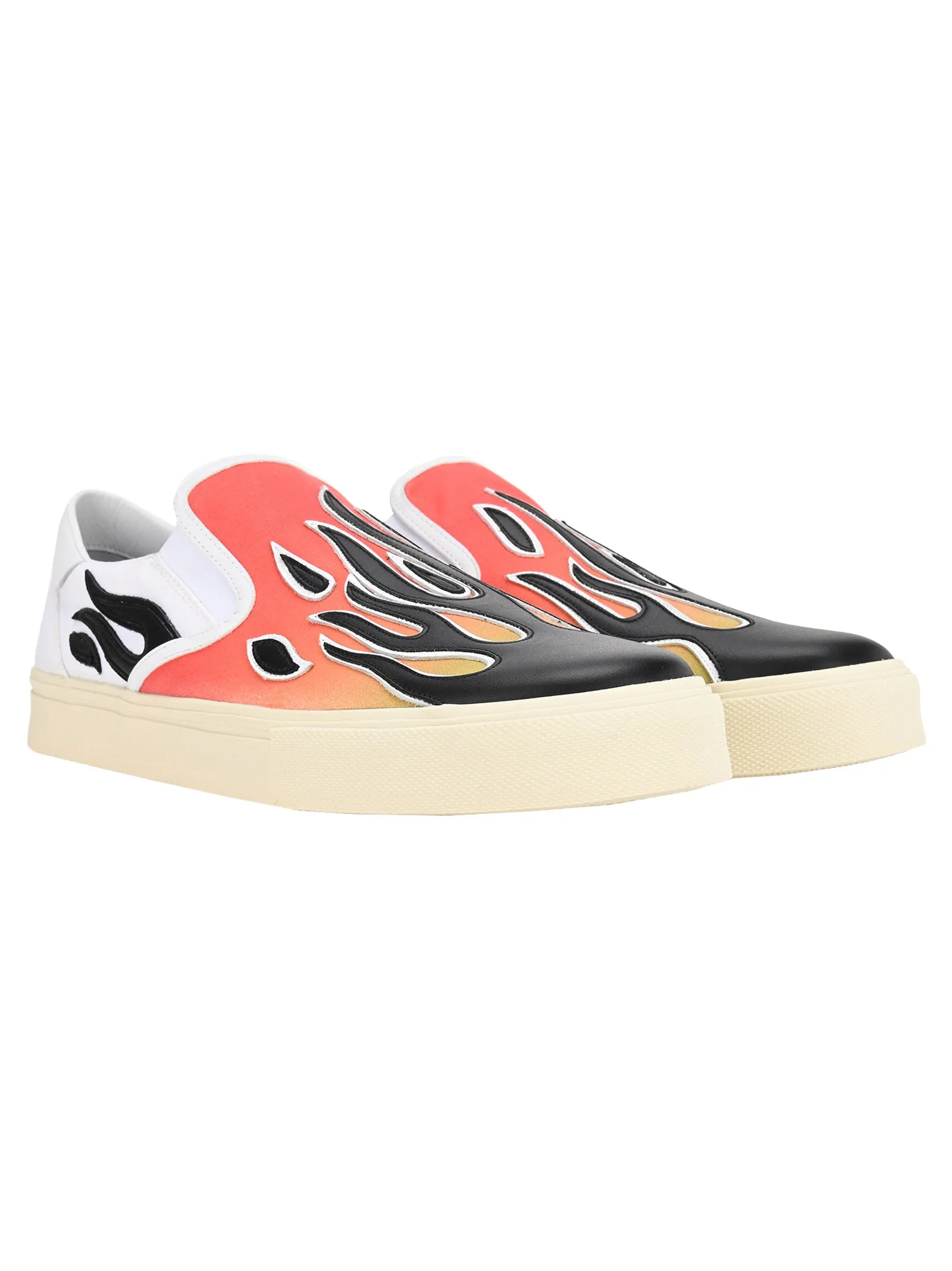 Amiri Flame Print Slip On Sneakers