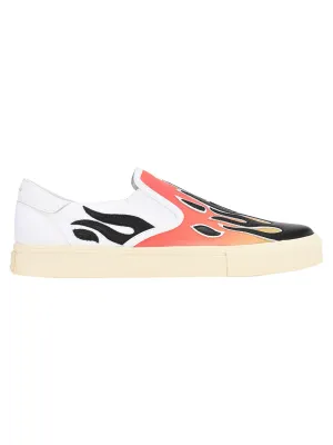 Amiri Flame Print Slip On Sneakers