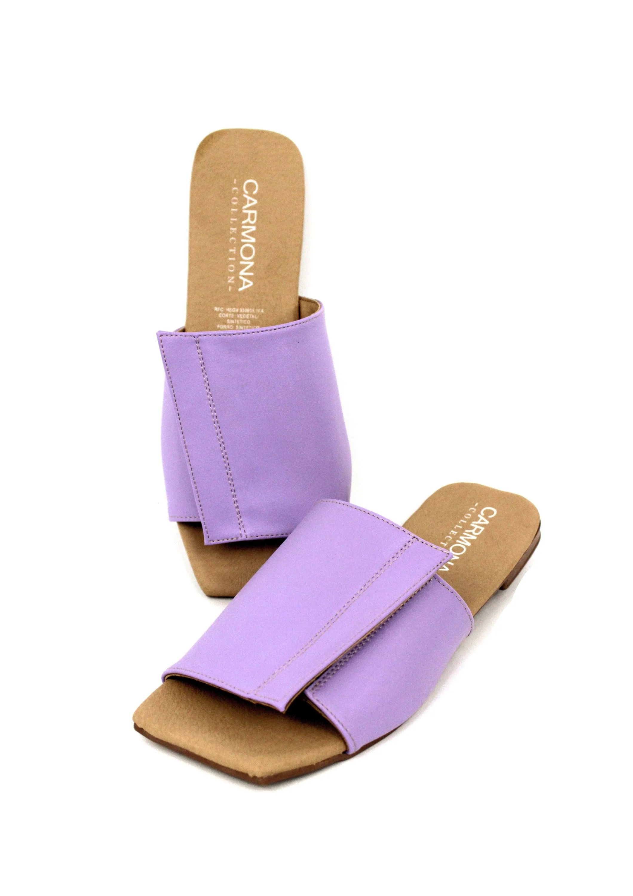 Andrea Cactus Leather Vegan Sandals | Lilac