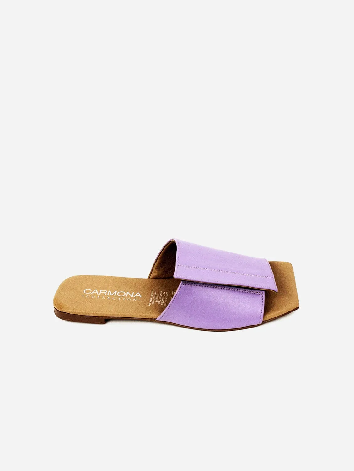 Andrea Cactus Leather Vegan Sandals | Lilac