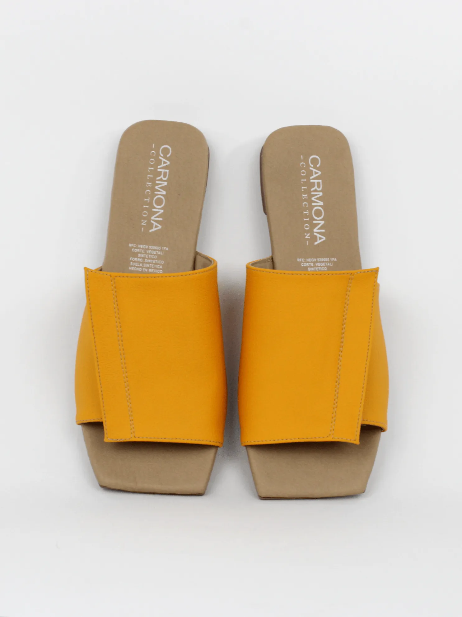 Andrea Cactus Leather Vegan Sandals | Yellow