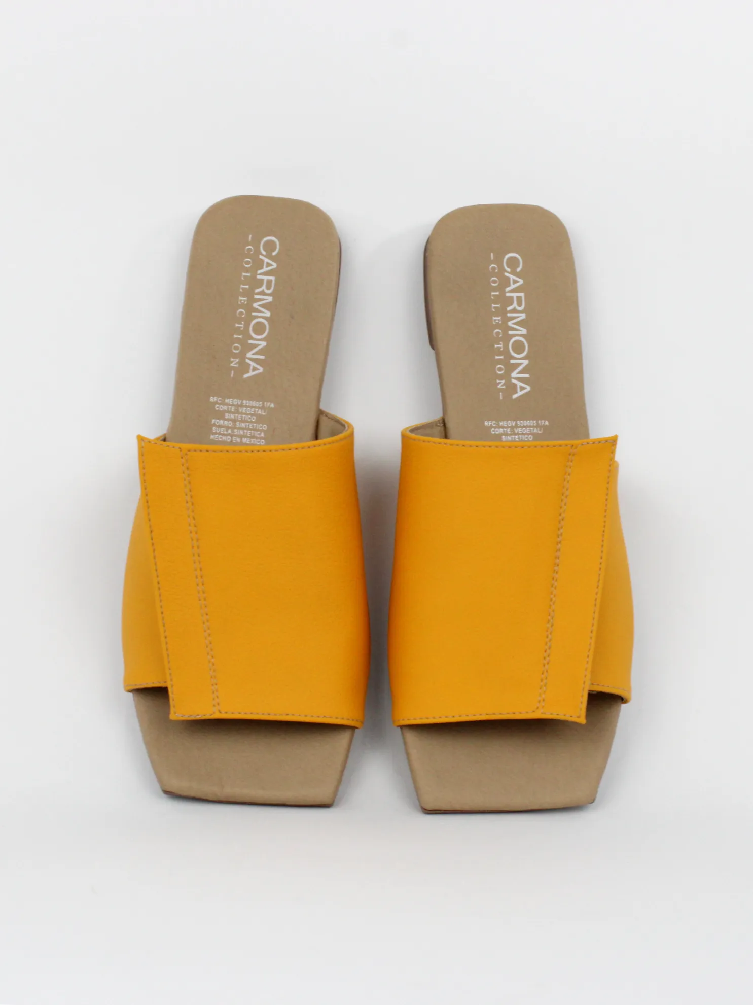 Andrea | Cactus Vegan Leather Yellow Sandals