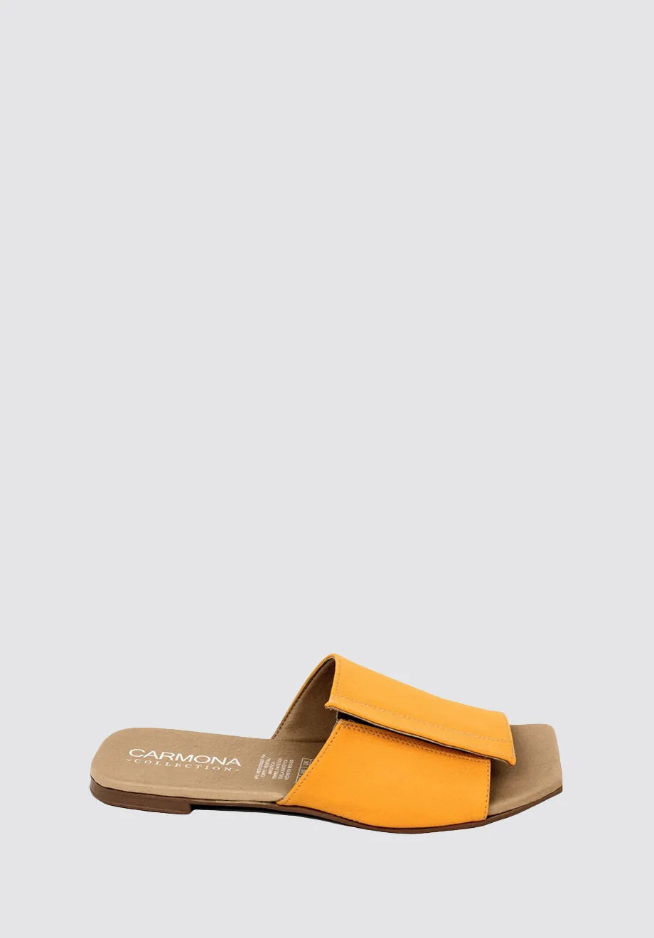 Andrea | Cactus Vegan Leather Yellow Sandals