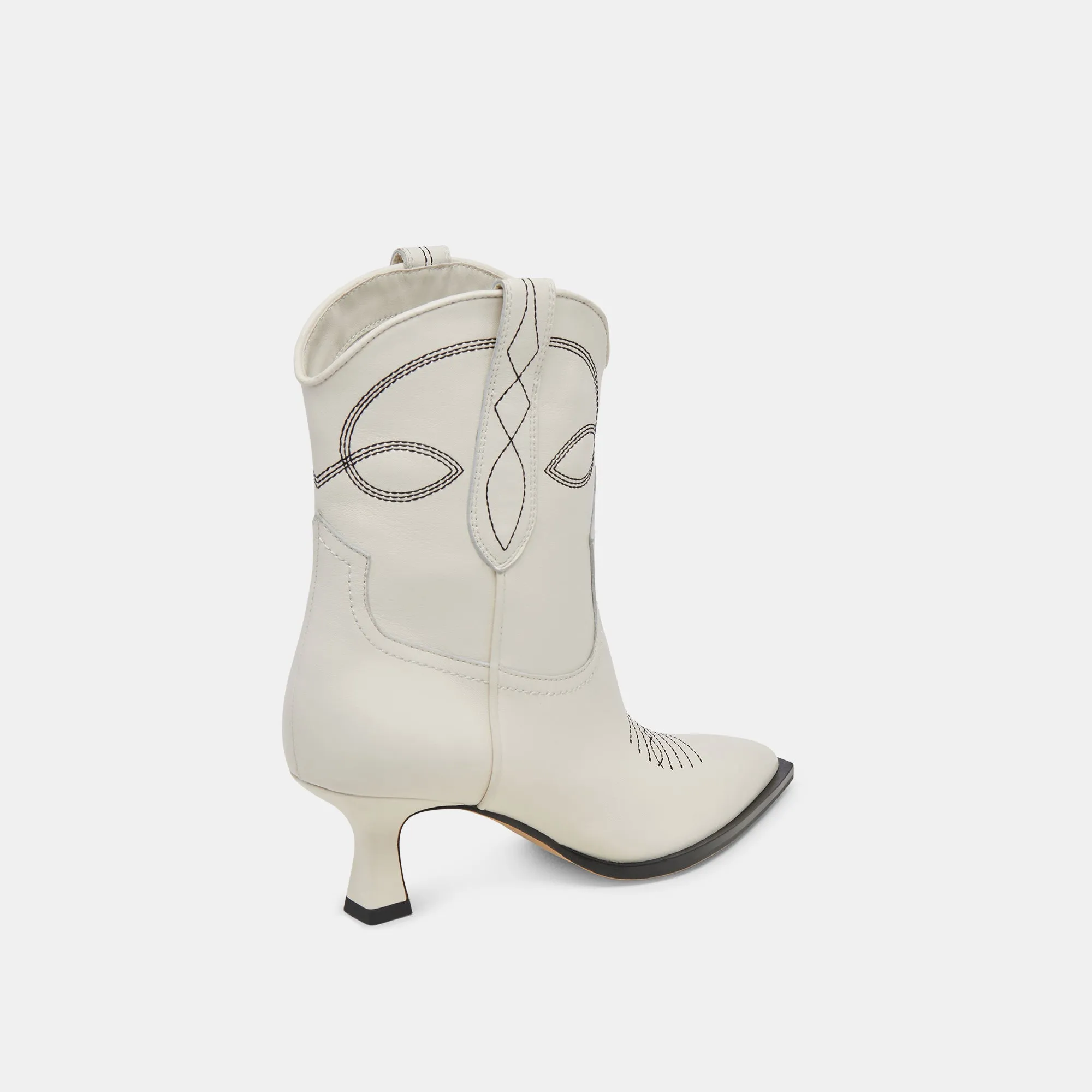 ANGEL BOOTIES WHITE LEATHER