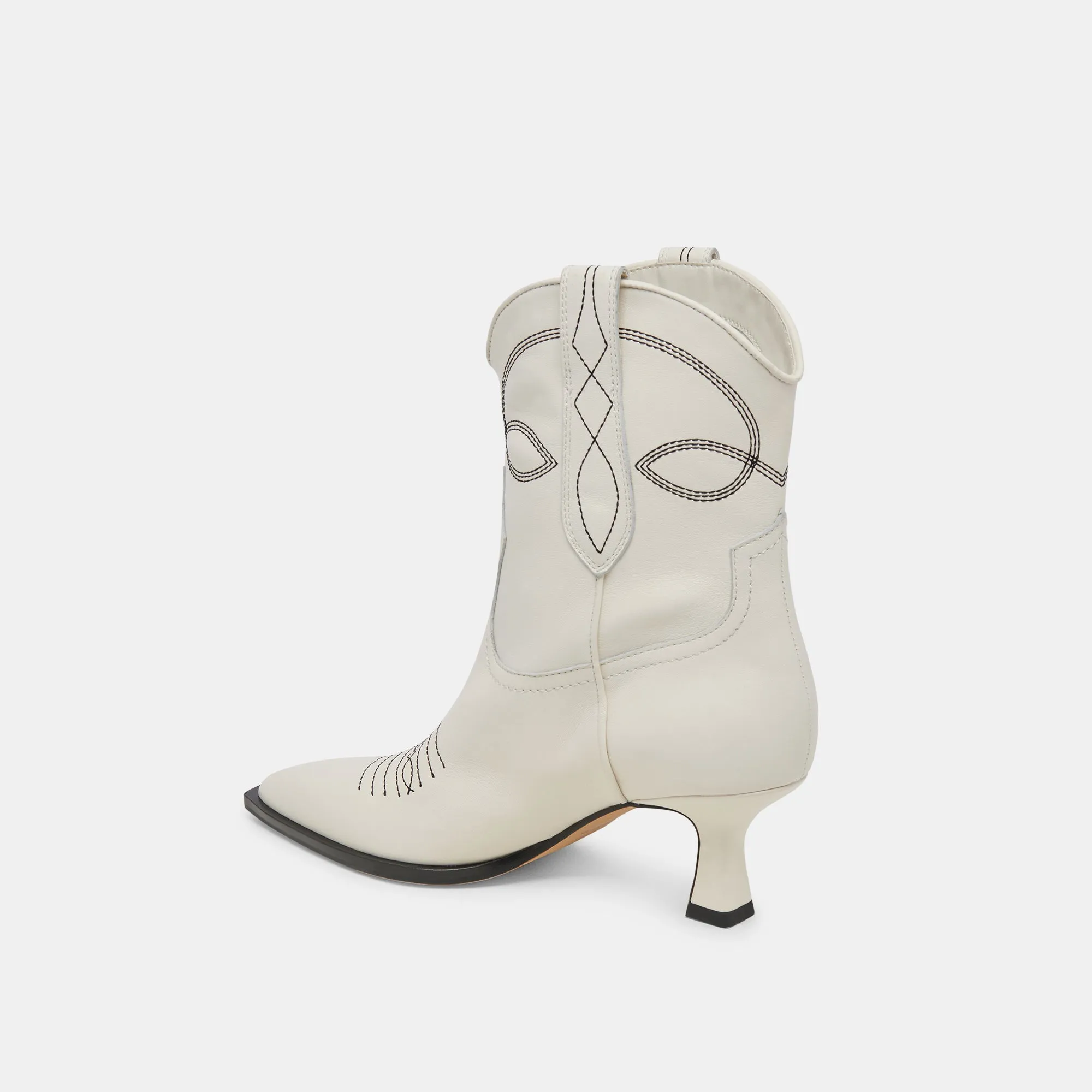 ANGEL BOOTIES WHITE LEATHER