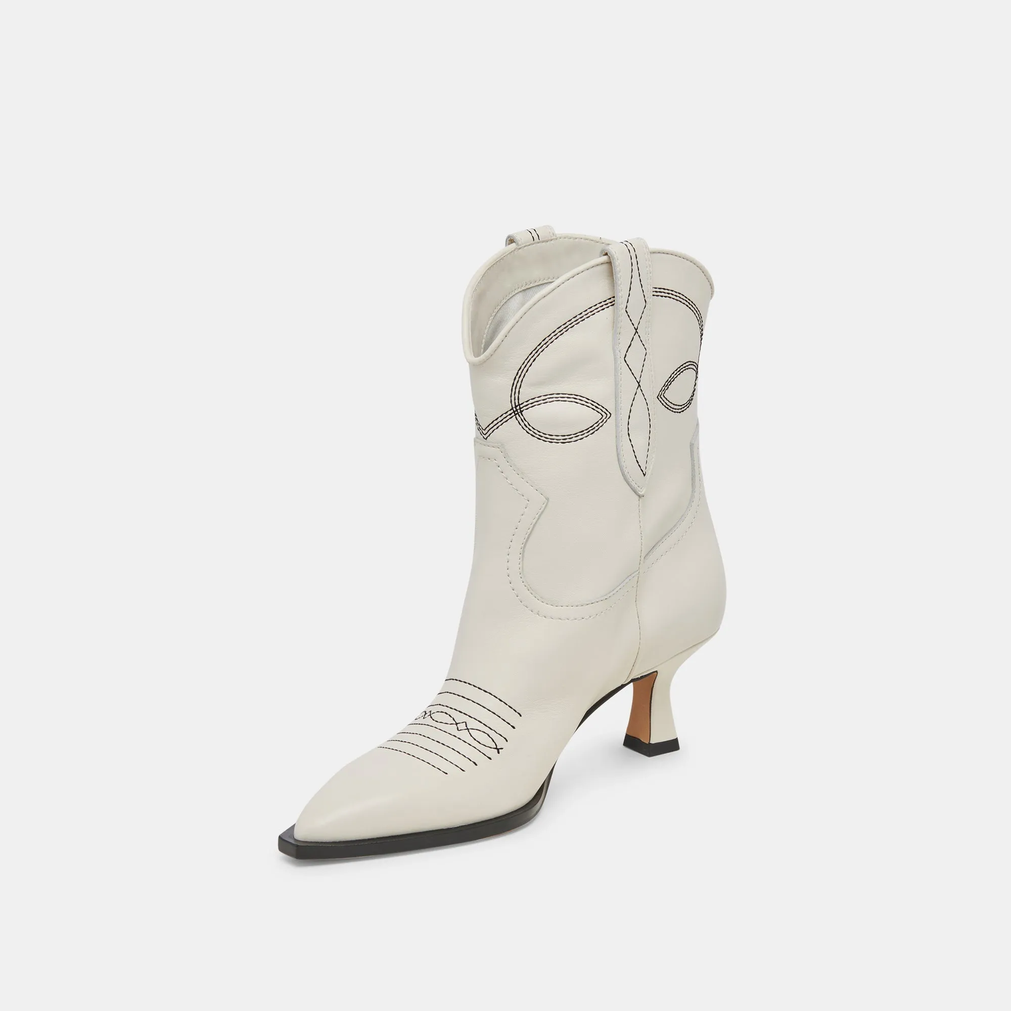 ANGEL BOOTIES WHITE LEATHER