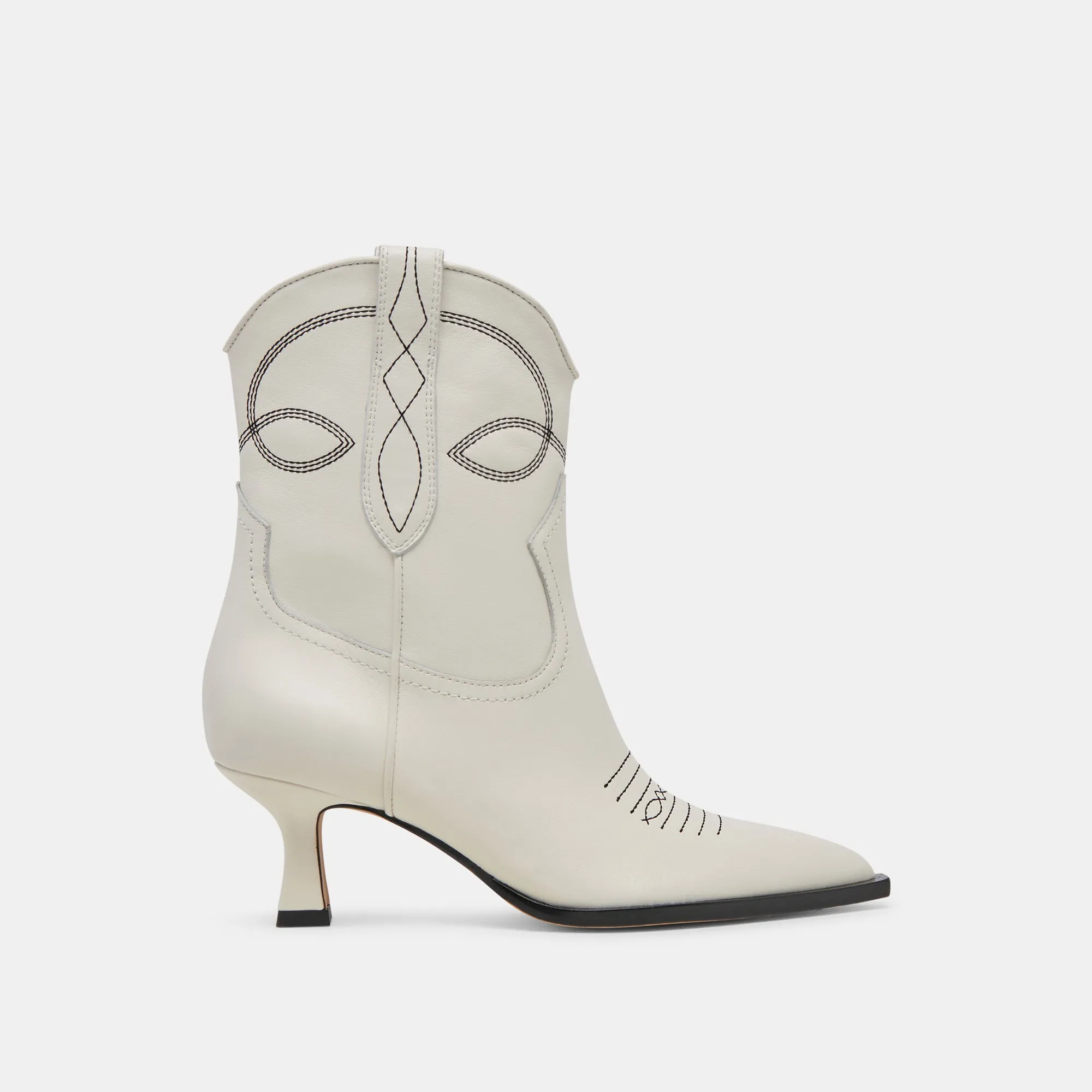 ANGEL BOOTIES WHITE LEATHER