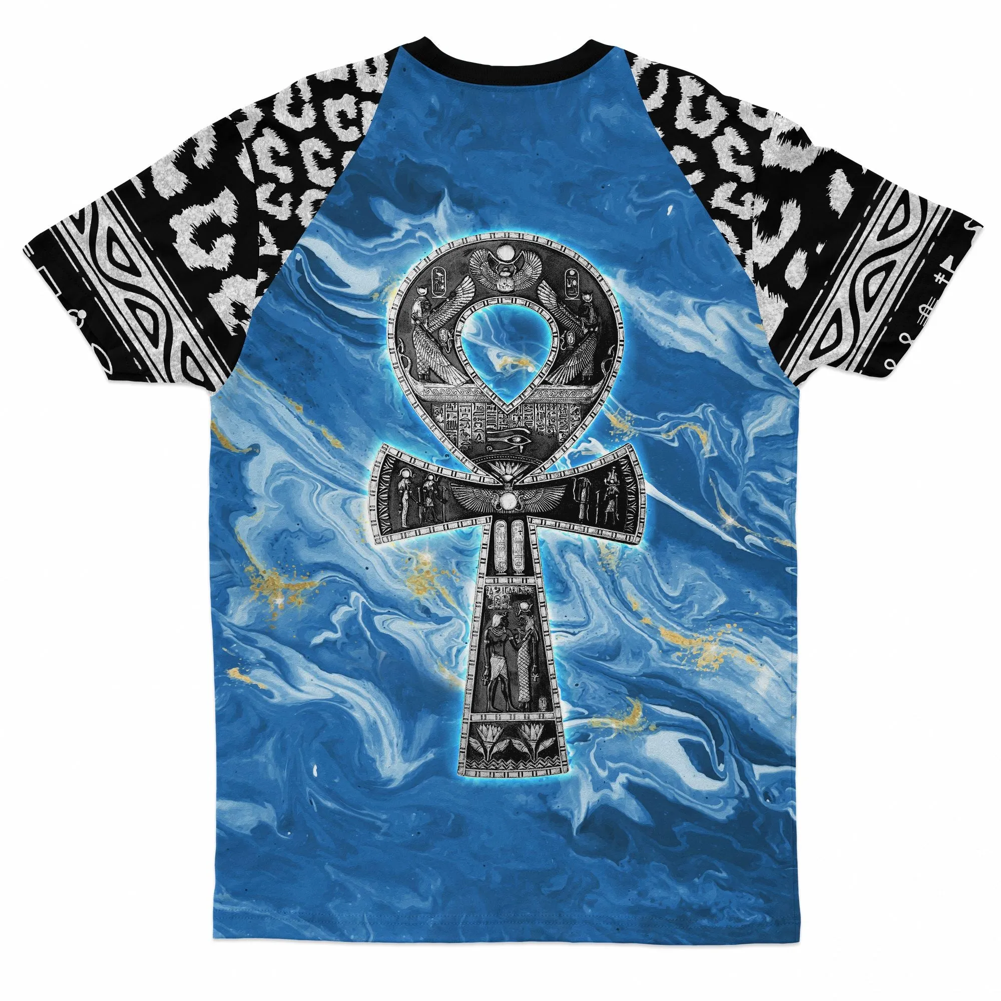 Ankh On Blue Marble T-shirt and Shorts Set