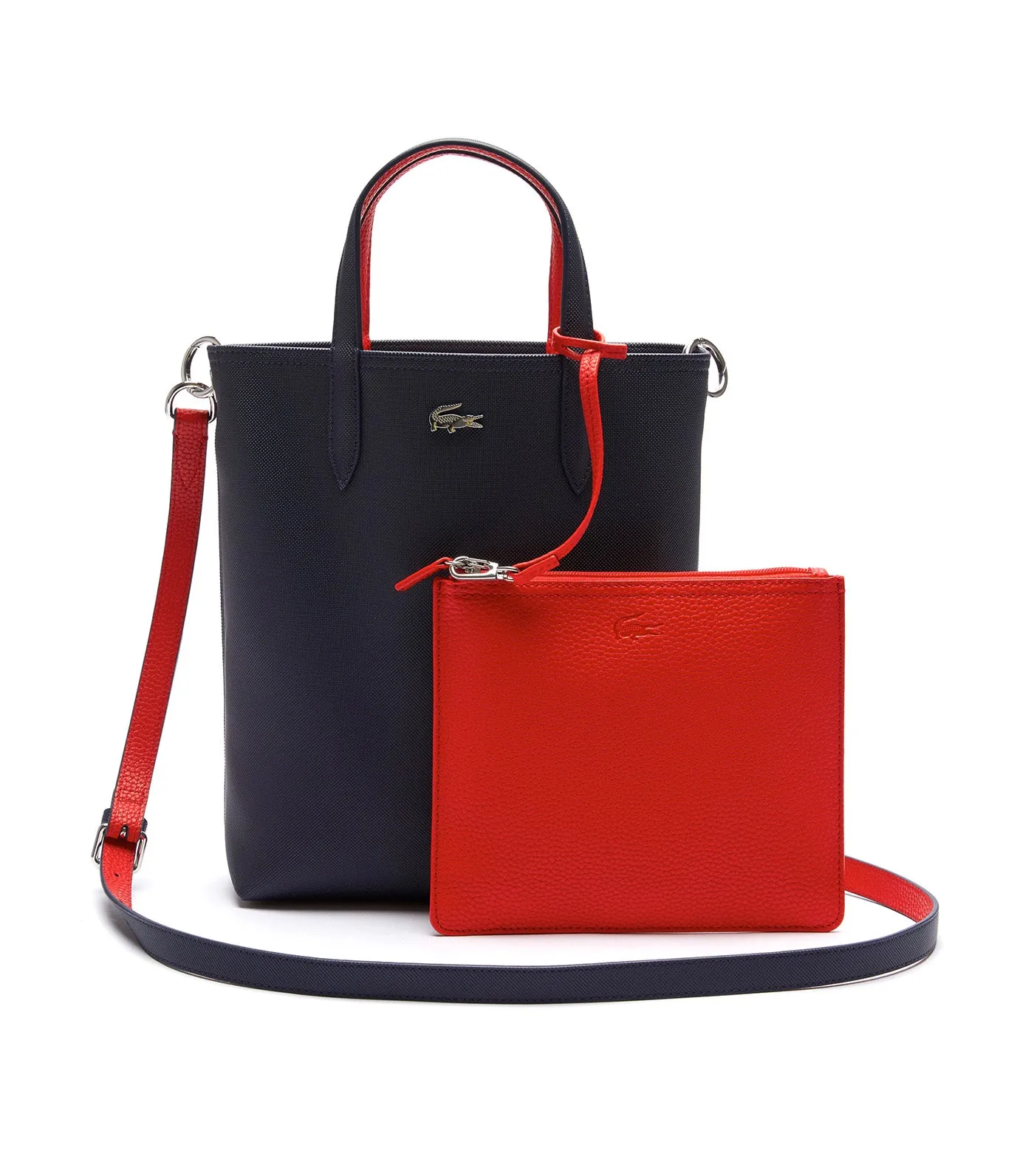 Anna Vertical Reversible Tote Marine 166 Rouge 240