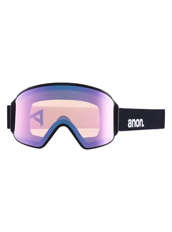 Anon M4 Cylindrical Goggles   Bonus Lens   MFI® Face Mask - Low Bridge Fit - BLK/PRCV BLU 2025