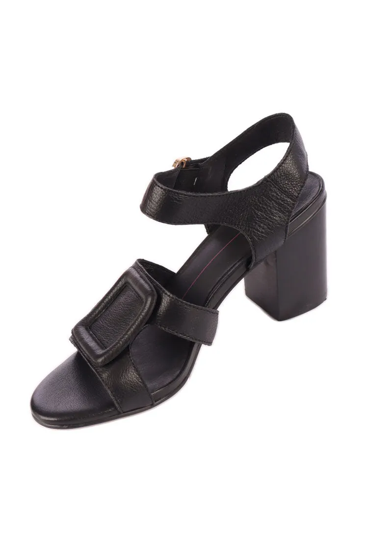 Atune Heel Leather Sandals | FINAL SALE