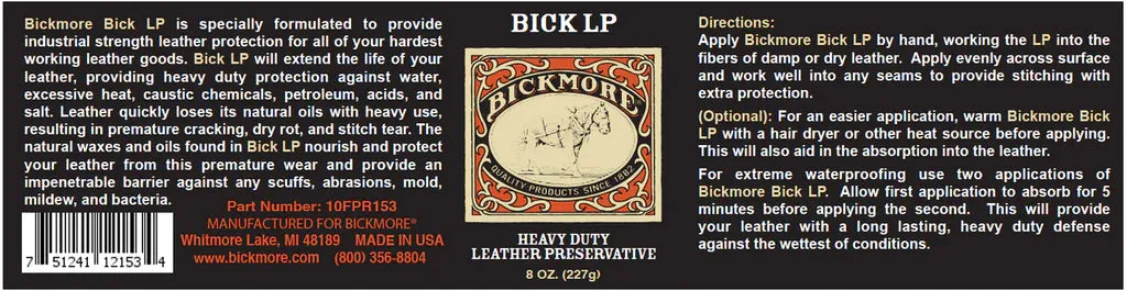 BICKMORE LEATHER PRESERVATIVE (8OZ)