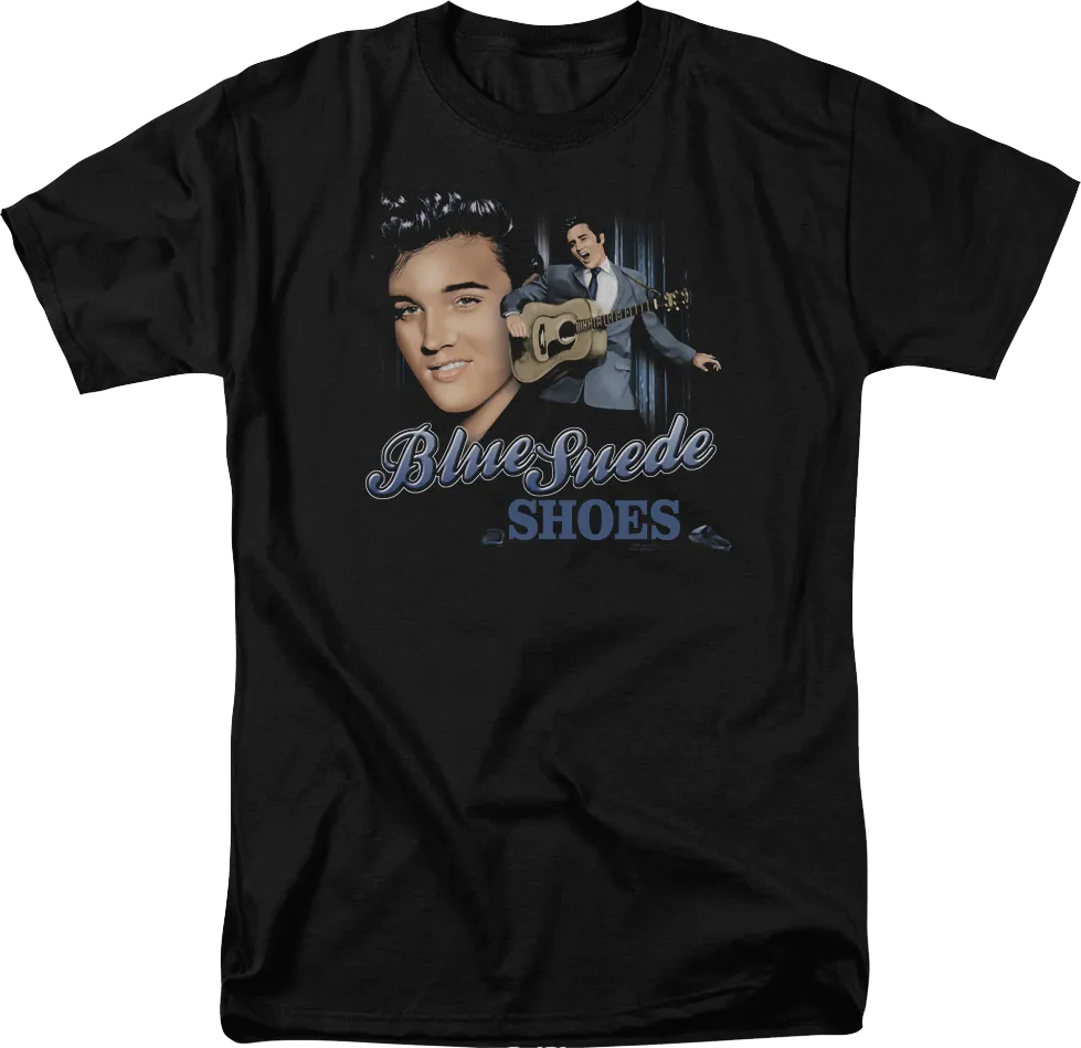 Blue Suede Shoes Collage Elvis Presley T-Shirt