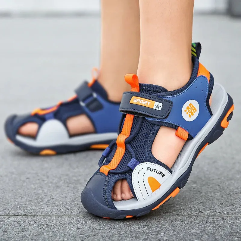 Breathable sports sandals for boys and girls, summer cartoon sandals, casual beach shoes, soft soled children's shoes