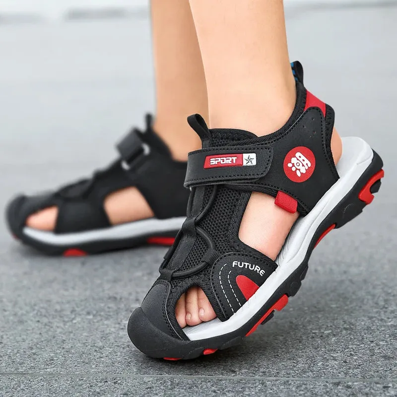 Breathable sports sandals for boys and girls, summer cartoon sandals, casual beach shoes, soft soled children's shoes