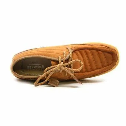 British Walkers Castle Men's Rust Suede Three Quarter Lace Up Shoes