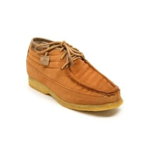 British Walkers Castle Men's Rust Suede Three Quarter Lace Up Shoes