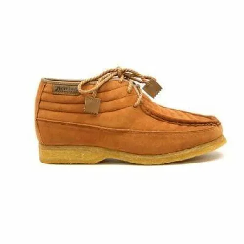 British Walkers Castle Men's Rust Suede Three Quarter Lace Up Shoes