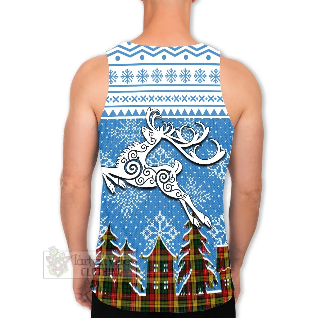 Buchanan Clan Christmas Men's Tank Top Celtic Reindeer Style