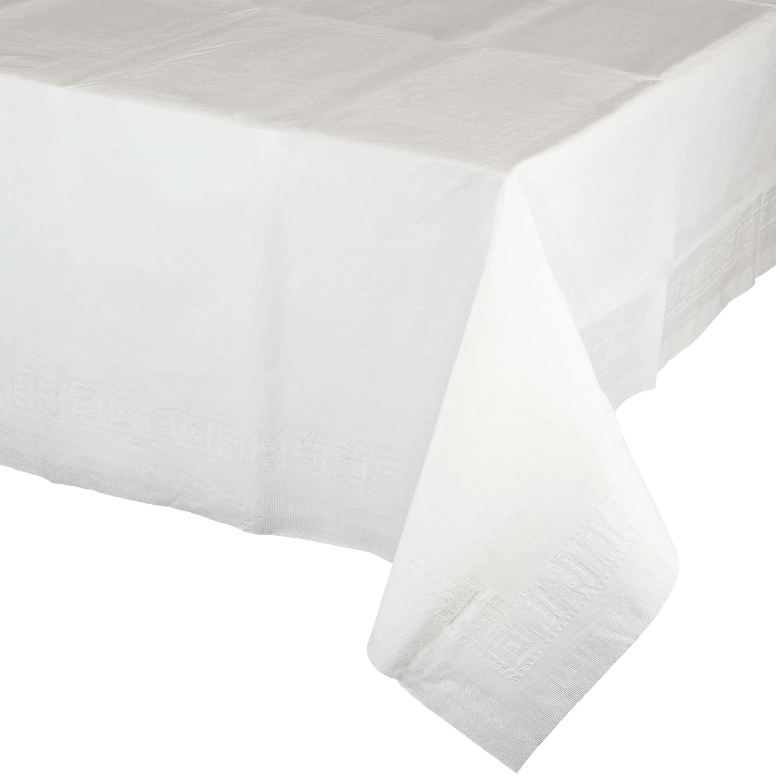 Bulk White Tablecover, 54X108" Paper/Poly (6 per Case)