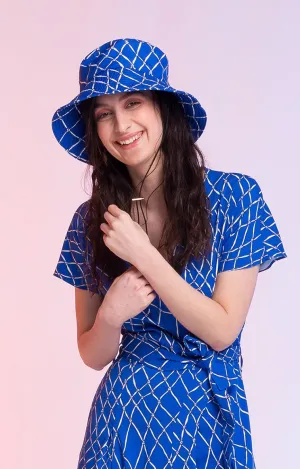 Busa Bucket Hat Fishnet Blue