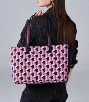 Cabas Monogram Shopper Pink Black