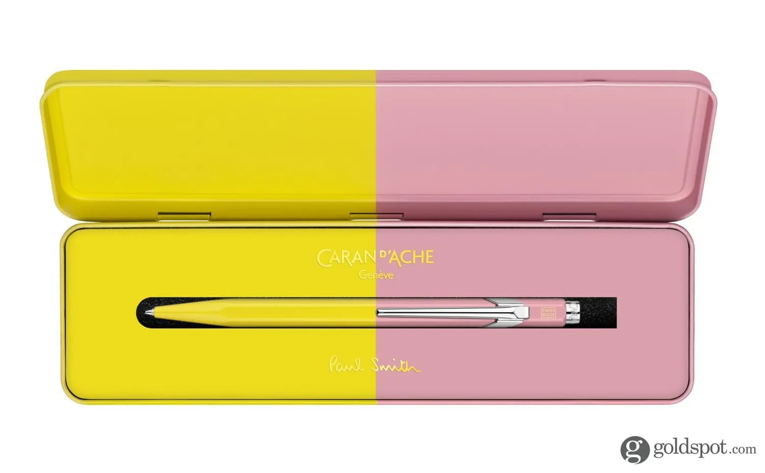 Caran d'Ache 849 Paul Smith 4 Ballpoint Pen in Chartreuse & Rose