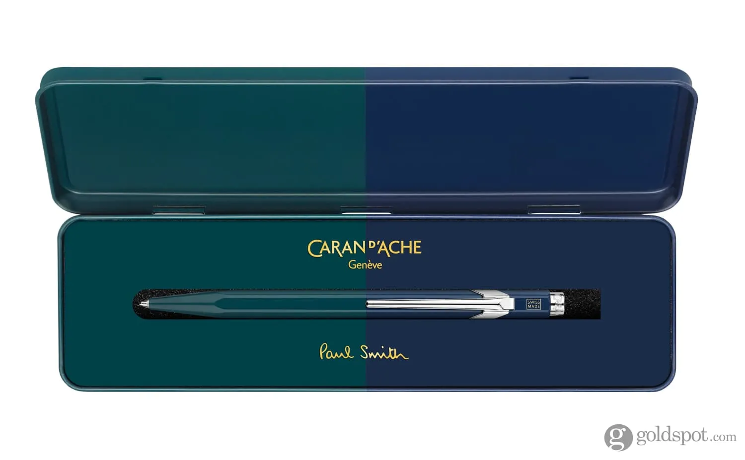 Caran d'Ache 849 Paul Smith 4 Ballpoint Pen in Racing Green & Navy