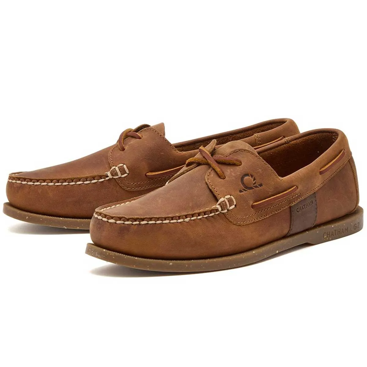 CHATHAM Java II G2 Leather Sustainable Deck Shoes - Men's - Walnut