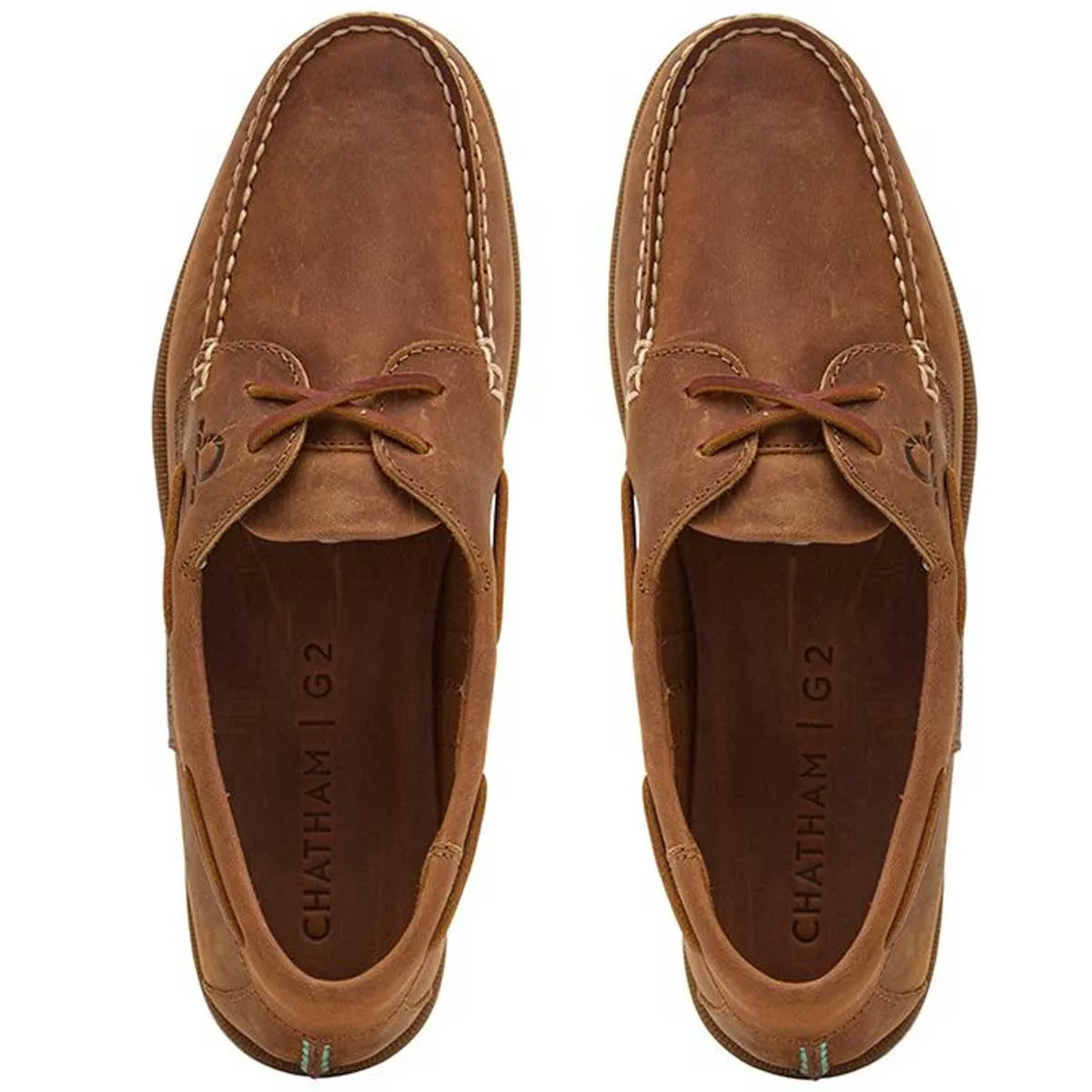 CHATHAM Java II G2 Leather Sustainable Deck Shoes - Men's - Walnut