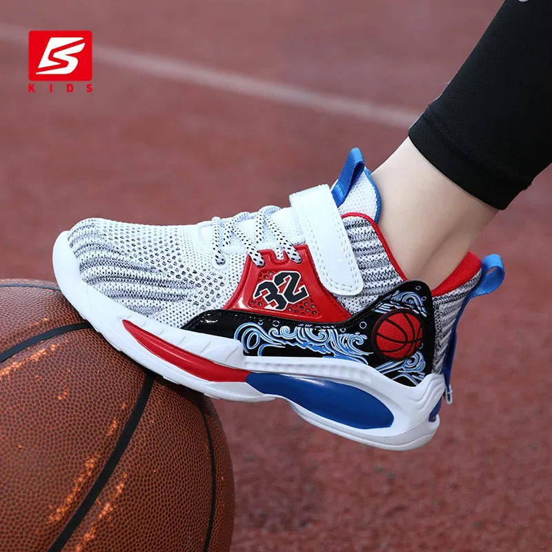 Children Sneakers Sports Running Shoes Light Breathable Light Non-Slip Boys Girls High-Quality Kids Basketball Shoes