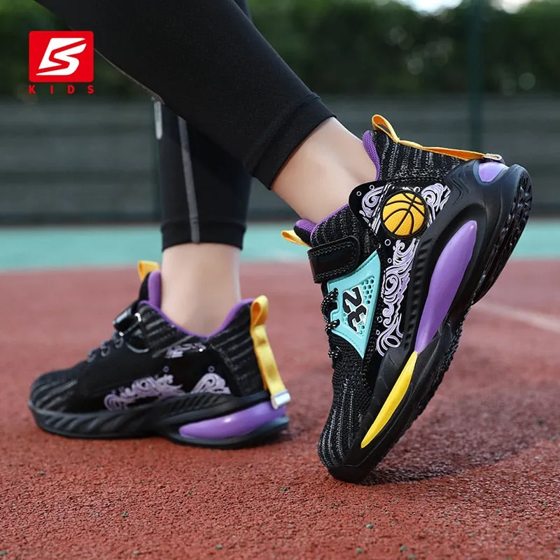 Children Sneakers Sports Running Shoes Light Breathable Light Non-Slip Boys Girls High-Quality Kids Basketball Shoes